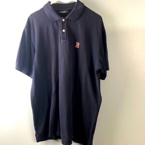 Vintage polo jeans co Ralph Lauren men’s polo, shirt, size large flag USA Black